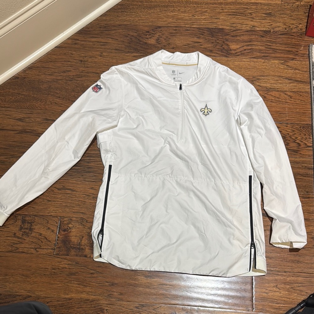 Nike New Orleans Saints sideline performance 1/4 zip long sleeve L Mens